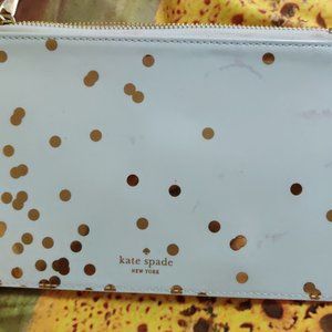 Kate Spade white with Gold fleck pencil case